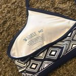 Carve Designs  Blue White Printed Bikini Top Size Medium Photo 3