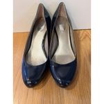 Alfani  Shoes Womens Size 9 Navy Patent Denny Pumps Kitten Heel Comfort Dress Photo 1