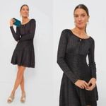 TUCKERNUCK Hyacinth House Black Metallic Selena Knit Mini Dress NWT Size XS Photo 2