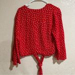 Faithfull the Brand Faithful the Brand Rosario red white floral wrap boho bohemian crop cropped top Photo 1