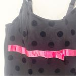 Cacique  Plus 18/20 Black Dot Pink Mesh Lingerie Corset Top Coquette Goth Bustier Photo 1