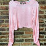 Grey Lab Pink Long Balloon Sleeve Tie Photo 0