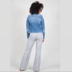 Anthropologie ’s Level 99 Elliot Linen-Blend Lounge Pants Nautical Stripe Size 32 Photo 5