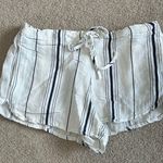 Brandy Melville John galt striped white and blue lounge pull on high rise shorts Photo 0