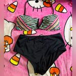 LA Hearts  Multi Color Stripped Swimsuit Set Photo 2