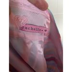 Rachelle Womens Skirt Sz 6 Blue Pink Orange Green Satin Striped Lace NEW Photo 3