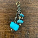 Artisan Natural Turquoise Stone Pendant Necklace Chain Drop Gold Photo 3