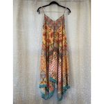 Umgee  Mixed Scarf Print‎ Spaghetti Straps MidiDress with Shark bite Hem Inhon S Photo 3