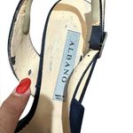 Albano Rich Blue Satin Strappy Heels Size 39 Eur 8.5 US Formal Italy Wedding Photo 10