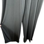 Calvin Klein  Black Faux Wrap Ruched 3/4 Slit Sleeve Jersey Knit Jumpsuit Size 10 Photo 3