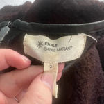 Isabel Marant Isabel Marant Etoile Leather Trim Boucle Sweater Dress Brown Black Size US 6 Photo 9