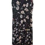 H&M  Sleeveless VNeck Black Floral Maxi Dress Size 8 Photo 0