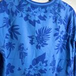 Aerie  women’s hawaiian print‎  blue sweatshirt size small Photo 8