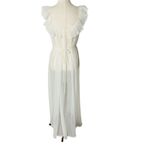 VINTAGE Chiffon Maxi Nightie Dress White Photo 5