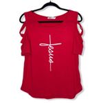 Yiqiaohui -Red “Jesus” Tee-EUC-large Photo 0