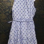Draper James NEW  Blue and White Embroidered Sleeveless Dress Photo 2
