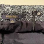 Brooks Brothers  Womens Size 4 Blue Polyester Acetate Brocade Skirt Button Zipper Photo 1