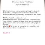 Free People  Deserted Island Mini Dress in Apricot Comb Photo 3