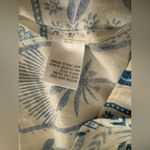 Calypso St. Barth Blue & White Button Up Collared Blouse Tyed Size M Photo 11