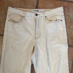 RSQ  High-waisted, distressed cream denim jeans with a relaxed fit size 31 Photo 1