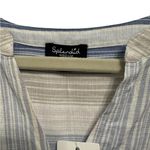 Splendid Blue and Cream Striped Blouse Photo 2
