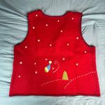 Coldwater Creek Womens Red Snowman Ugly Christmas Sweater Vest 1X XL Embroidered Photo 4