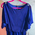Dressbarn Royal Blue Bateau Neck Midi Dress Size 12 Photo 3
