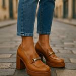 Skechers Vintage  Somethin’ Else Chunky Platform Heels 7.5 Y2K Brown Photo 12