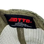 Otto Trucker Hat Green with Stripes and Red Heart Photo 5