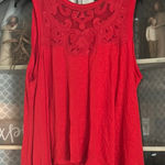Free People  Elegant Red Sleeveless Top Photo 0