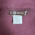 XCVI  Sweatshirt Jacket Womens Medium Wine‎ Full Zip Up Pleated Cotton Pockets M Photo 12