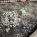 Affliction Afflicition women's medium long sleeve acid wash shirt gray black cutout mesh y2 Photo 2