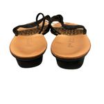 Paul Green  Laser Cut Black Low Wedge Thong Sandal, Sz UK 6, US 8.5 Photo 9