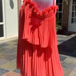 cupio NWT NEW  Coral Pleated Cold Shoulder Top M Photo 3