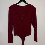 Dress Forum Henley Long Sleeve Bodysuit  Photo 0