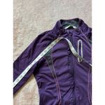 Athleta  Women's Purple Ruffle Front Full Zip Pockets Sport‎ Jacket Sz Small Photo 4
