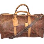 ETRO Milano Red Paisley Boston Weekend Bag With Carry Strap 50 Photo 0