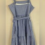 J.Crew Striped Maxi Dress in Lagoon White Stripes size 4 $168 Photo 11