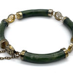 Chinese Longevity Nephrite Jade Bracelet Green Photo 0