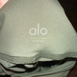 Alo Yoga ALO‎ Yoga Moto Leggings Olive Green Ribbed Panels High Waist Athletic Womens Photo 2