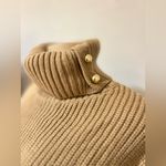 Michael Kors  Women's Wide-Rib Button Turtleneck Poncho one size Photo 1