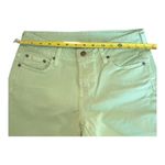 Garnet Hill Pistachio Green Denim Jeans Womens 6P Petite Slim StretcH GUC Photo 3