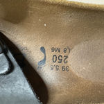 Betula Black Leather Triple Strap Cork Footbed Sandals Women's Size 39 5.5 Photo 4