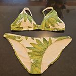 Farm Rio π Palm Fan Bikini Set Triangle Bikini Top + Low Bikini Bottom XL/L NWT Photo 7