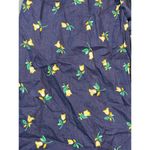 Draper James  Navy Yellow Floral Wrap Dress - Size 6 - 100% Linen Photo 6