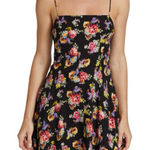 Alice + Olivia  Glinda‎ Mini Dress In Magnolia Floral Smocked Crepe Minidress Photo 0