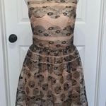 Red Valentino Sleeveless Lace Embroidered Dress Photo 0