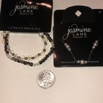 Jasmine  Lane Silver Tone Faux Pearl and Beaded Stretch Bracelet Jewelry Set Photo 3