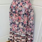 Vintage Prairie 1970's Cottagecore Floral Full Midi Skirt Medium Photo 3