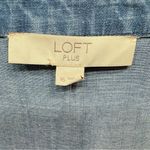 Loft Plus Blue Chambray Denim Button Front Tank Dress with Pockets Size 16 Photo 11